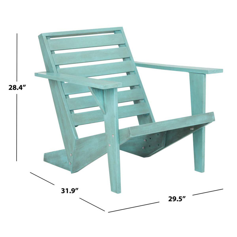 Ursa Acacia Outdoor Adirondack Chair, Beach House Blue