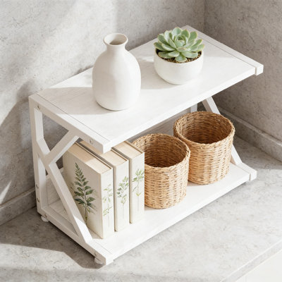 Support d'imprimante de bureau à 2 niveaux avec tablettes de rangement, organisateur de bureau polyvalent pour imprimante, scanneur, fax et fournitures