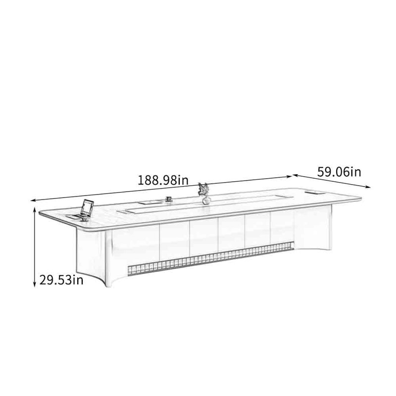 Table de conférence Premium Premium, H 29,53 po x L 188,98 po x l 59,06 po
