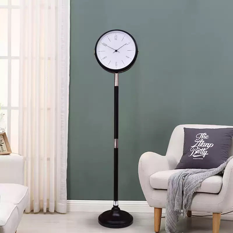 Horloge de plancher moderne à double face silencieuse
