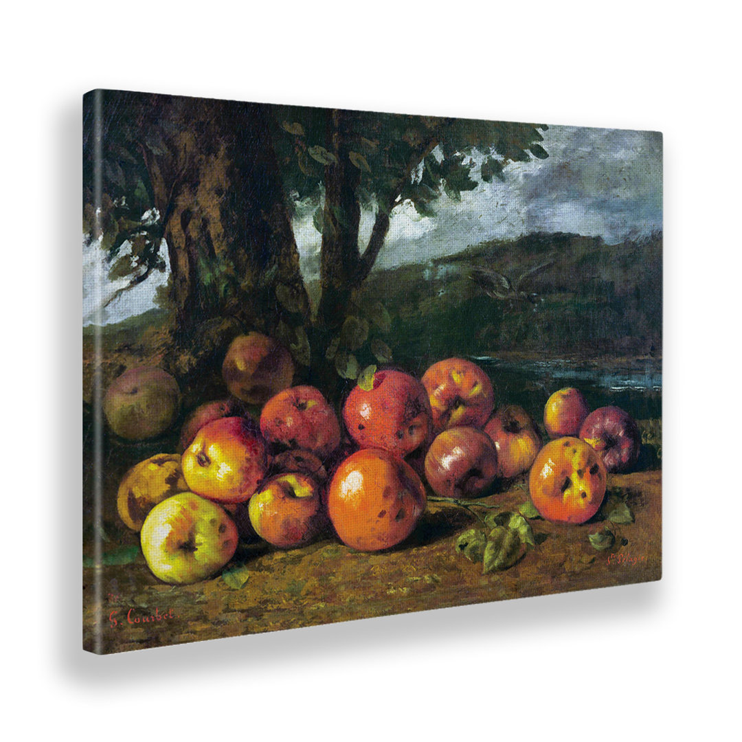 Wandbild Stilleben mit Äpfeln von Gustave Courbet