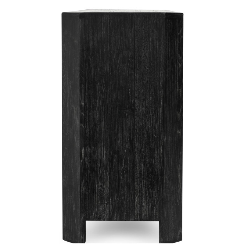 Macarthur Reclaimed Oak 4Dr Cabinet Antique Black