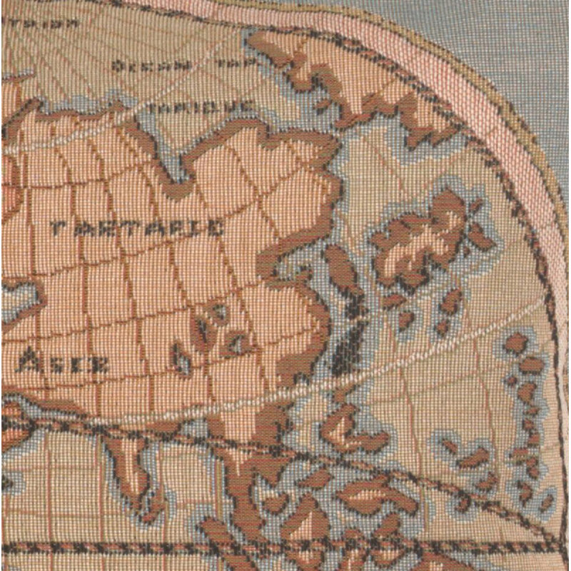 Maps Cotton Blend Pillow Cover
