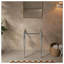 Pied de meuble-lavabo autoportant VICI 23 po seulement - Support en acier inoxydable avec porte-serviettes amovible, argent