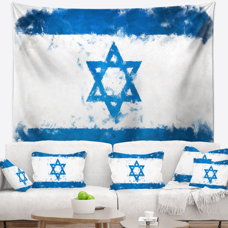 Drapeau de l'Israel, drapeau, illustration, tapisserie, H 32 po x l 39 po
