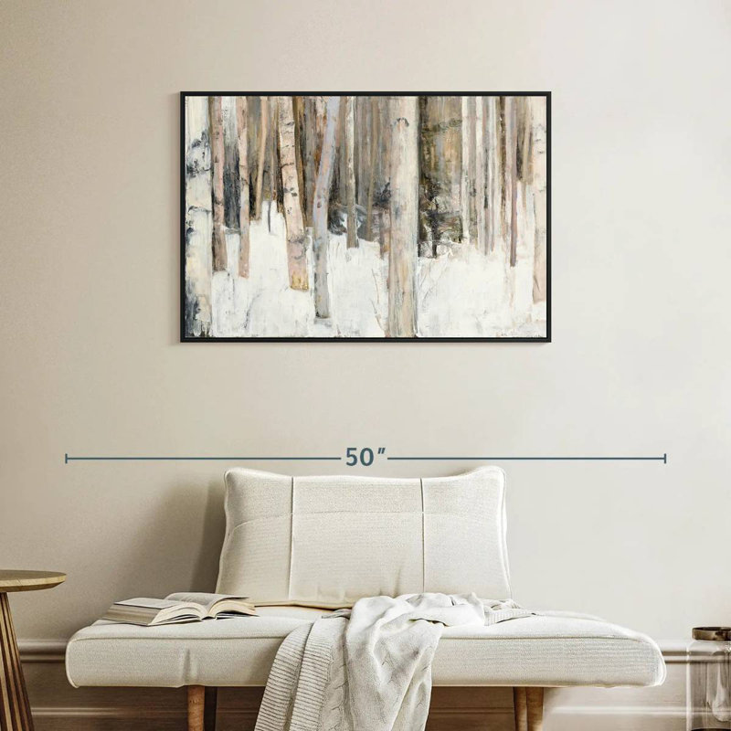 Lumière chaude d'hiver III, Cadre flottant noir, 37 po x 25 po