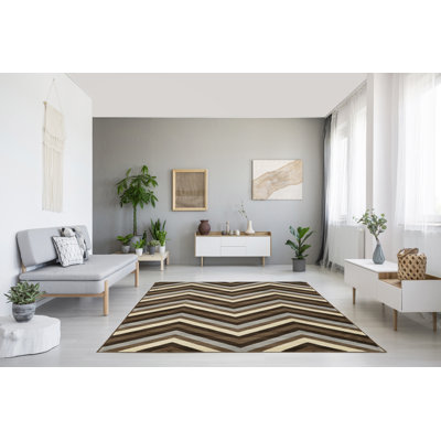 Tapis chocolat / beige Jalise