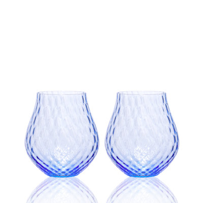Phoebe Handmade Crystal Stemless Wine Glass
