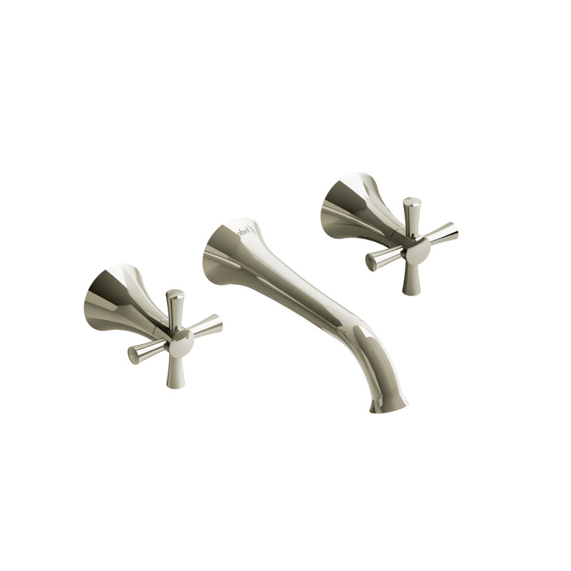 Edge™ Wall Mounted Bathroom Faucet, Cross Handle, 1 GPM, Polished Nickel