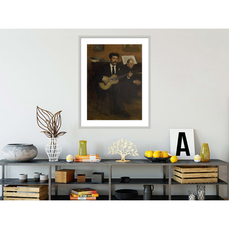«Lorenzo Pagans and Auguste de Gas» par Edgar Degas, impression giclée encadrée, H 41,5 po x l 32,12 po