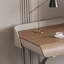 Bureau italien noyer minimaliste avec cuir de selle italien-403778263