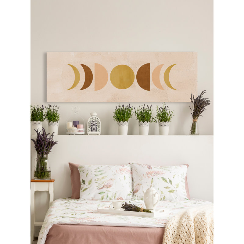 Moon Phases Cycle by Marmont Hill - Wrapped Canvas Panoramic Painting, 41cm H x 122cm W x 3.81cm D