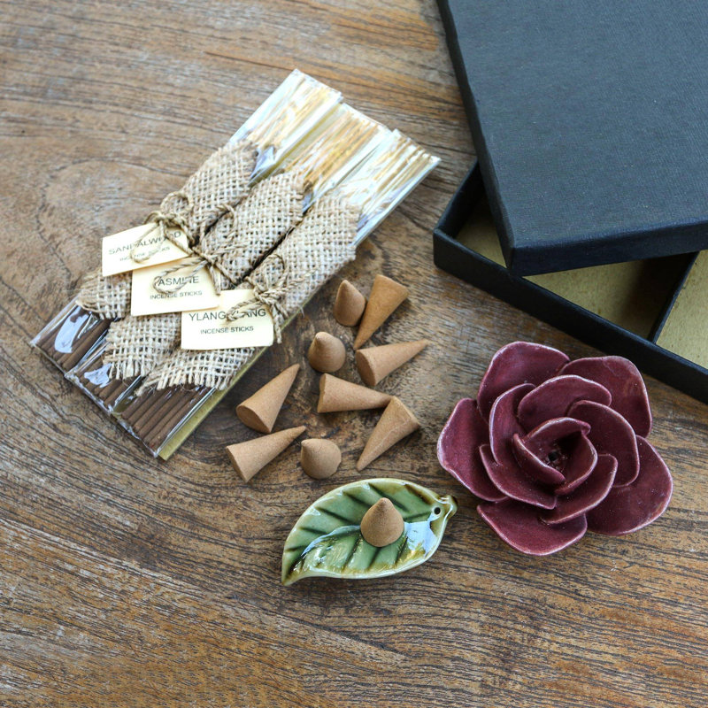 Coffret cadeau bourgogne rose et aromathérapie, Bourgogne