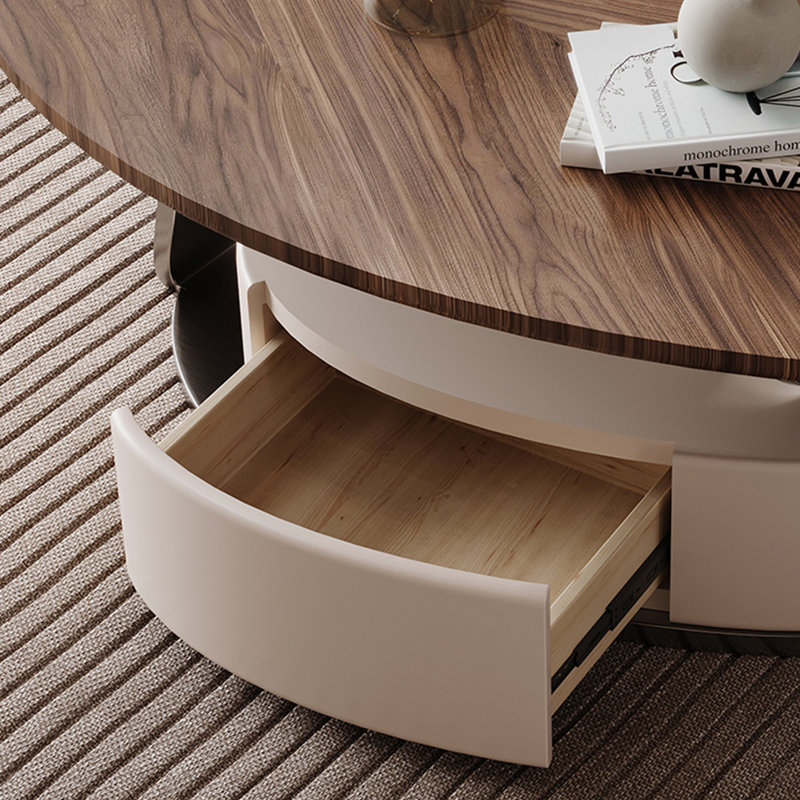 Light luxury oval storage coffee table