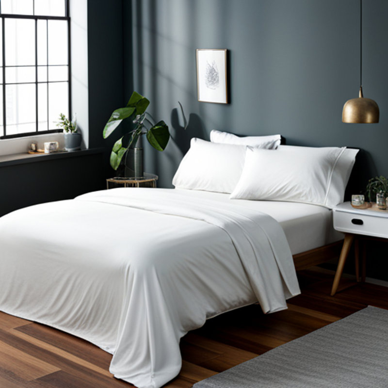 200 Thread Count Cotton Fitted Sheet Set with Pillowcases, Full Fitted Sheet with 2 Pillowcases
