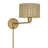 Adabella 1 Light Antique Gold Leaf Swing Arm Wall Lamp-1414309813-1414309812