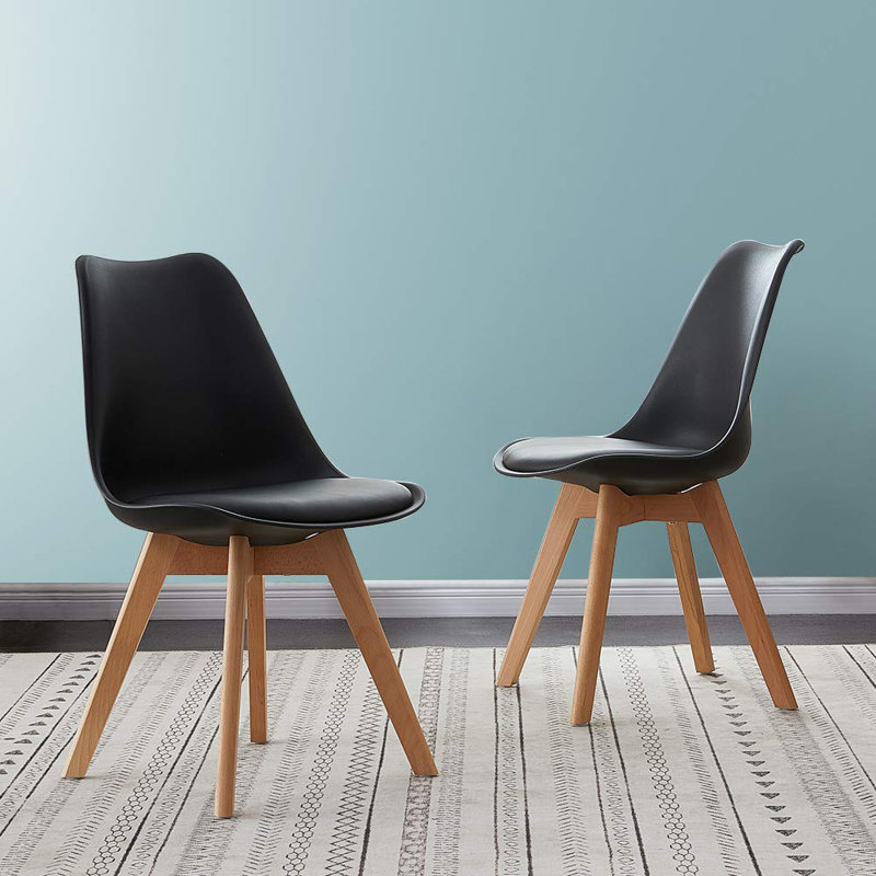 Rafe Upholstered Side Chair, Black, 4