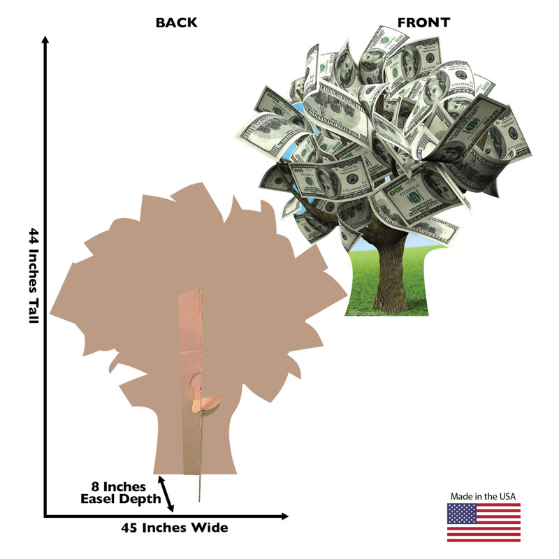 44 x 45 Inch Money Tree Cardboard Stand-Up Decor