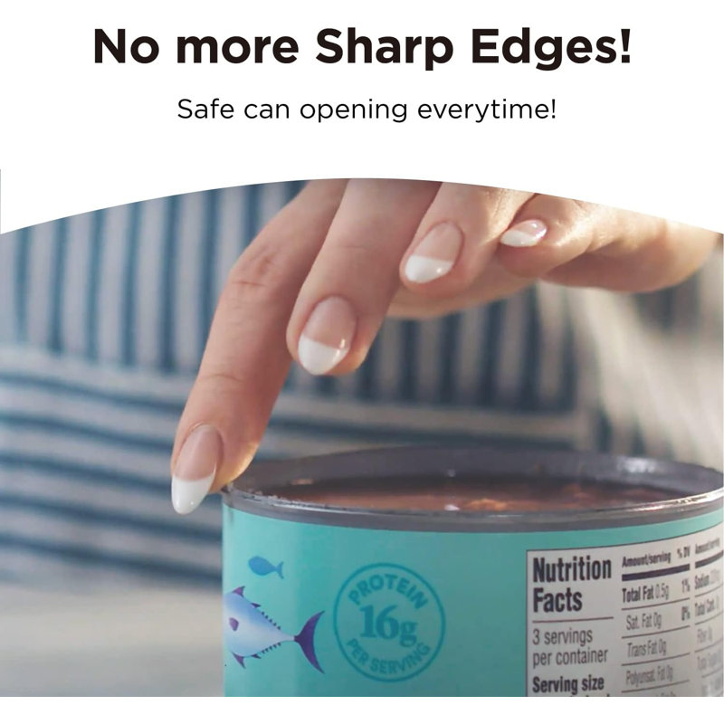 Blue Mini Electric Can Opener with Smooth Edge