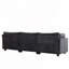 Canapé 3 places en tissu chenille profond-601297865