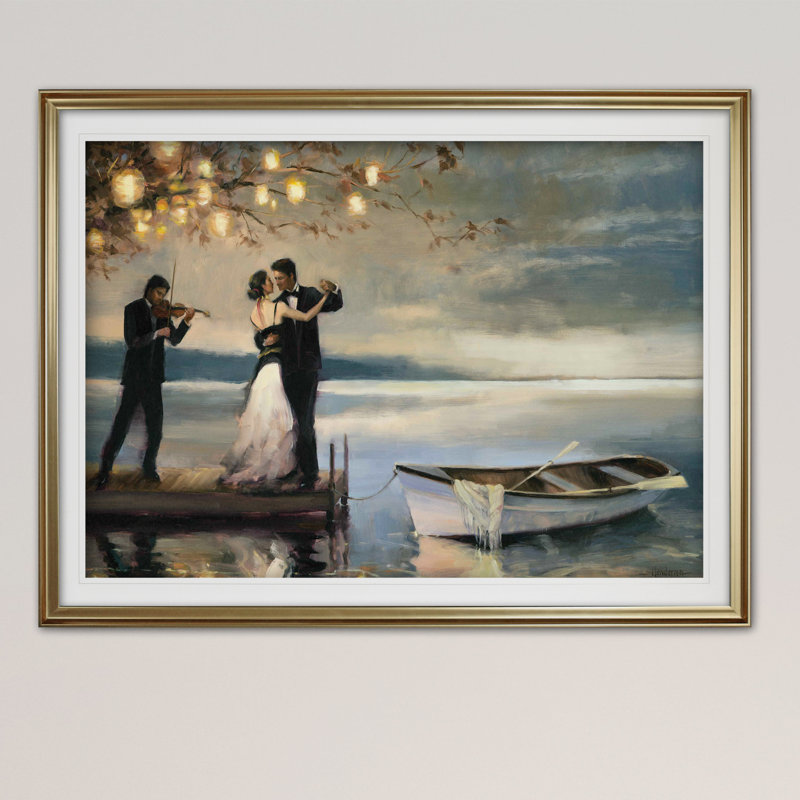 Reproduction de peinture « Twilight Romance » Argene par Steve Henderson, Encadrement doré, H 20 po x l 24 po x P 1,5 po