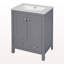 Meuble-lavabo de 24 pouces avec lavabo encastré intégré et armoire de rangement avec 2 portes et 1 tiroir. Comprend une tablette de porte à double couche, une conception à fermeture douce et des solutions de rangement polyvalentes-197894028