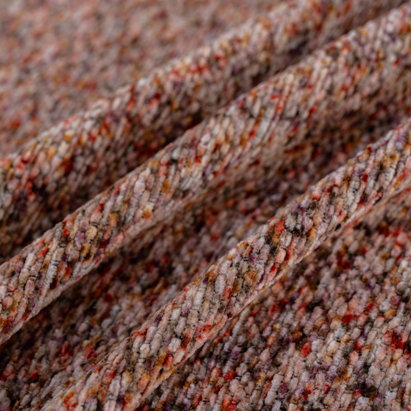 Housse de canapé en chenille colorée pour animaux avec pois colorés, H 71 po x l 134 po, Mauve-rose