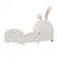 Lit, lit princesse en forme de lapin rembourré, lit plateforme avec tête et pied de lit