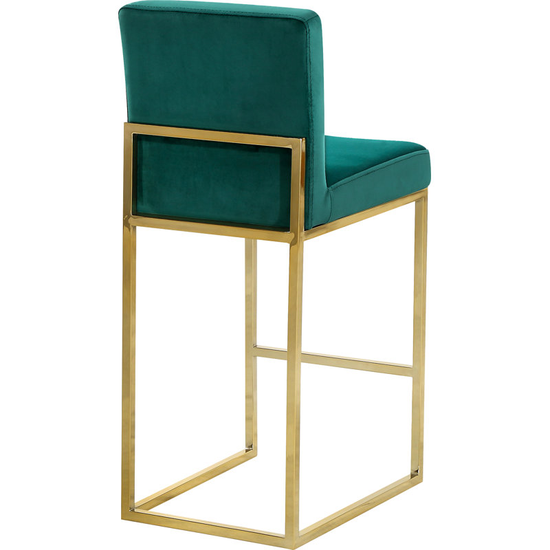Tabouret de comptoir 26 po Amberdawn, Or poli, Vert