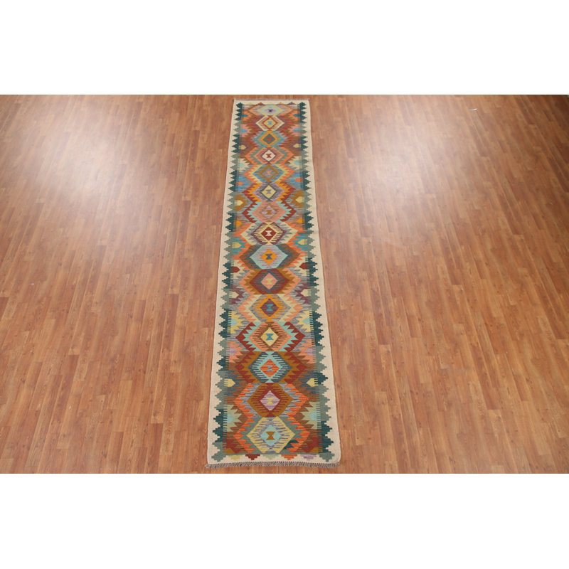 Tapis multicolore de style oriental Kilim 3 x 12