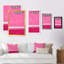 Rose fuchsia et blanc Colorfields II - reproduction d'art moderne et contemporaine sur toile-26982888-26982892