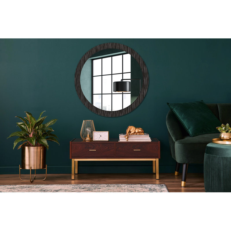 Huldar Glass Flat Wall Mirror, 90cm H x 90cm W