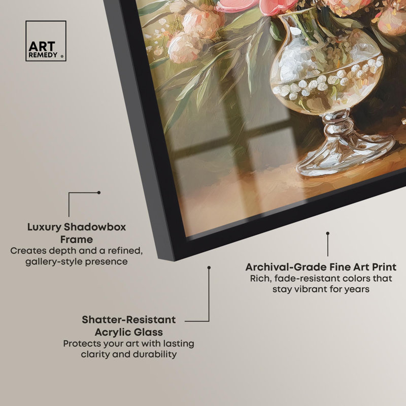 Décoration murale pétale Prism Protea II Shadowbox Print par Art Remedy, H 31 po x l 25 po, Noir