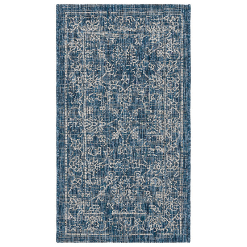 Abhik Indoor/Outdoor Rug, Rectangle 69 x 152 cm, Turquoise