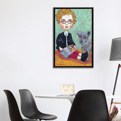 The Boy Who Loved To Read - Wall Art Print - Framed Canvas