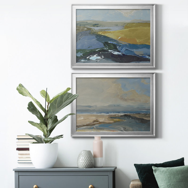 Dero's Estero - ensemble de 2 reproductions de cadres photo, Chrome, H 36,5 po x l 53 po x P 1 po