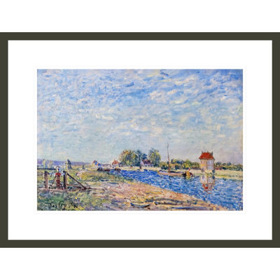 The Loing Canal by Alfred Sisley -Framed Giclee Print