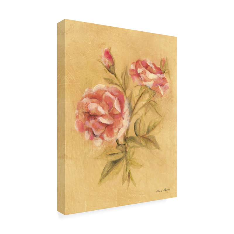 Art mural sur toile bolologia Cheri Blum Rose I, H 19 po x l 14 po