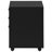 Black Laminate Rolling File Container, For Neat Office Organization Cabinet In Laminate, With Adequate Storage Drawers