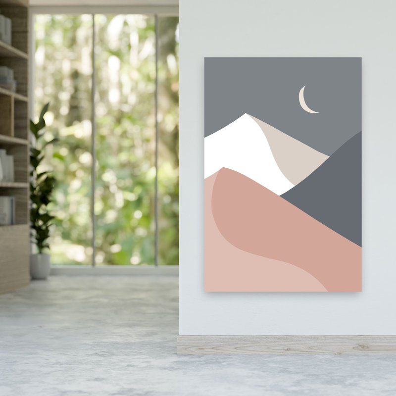 Reproduction d'art mural, paysage serein, désert moderne et paisible, H 60 po x l 40 po