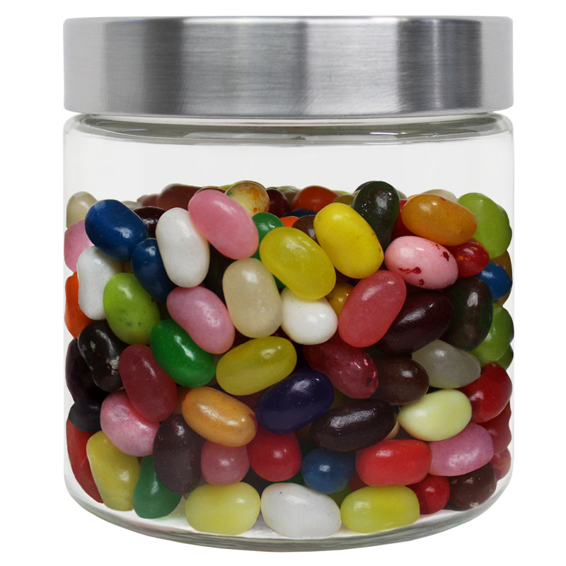 Glass Jar, 4.75" H x 4.4" W x 4.4" D