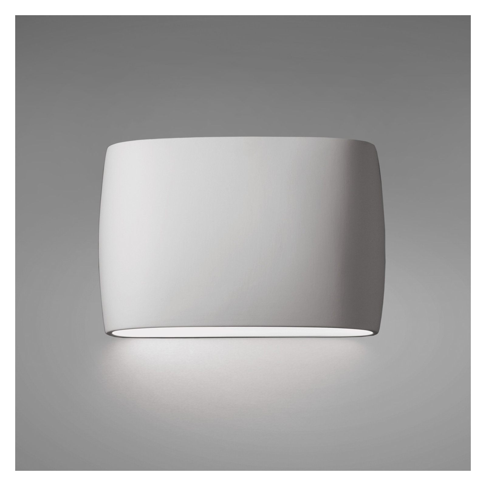Logan Outdoor Ceramic Wall Light, LED, 9.75" H x 16" W x 4" D, Bisque