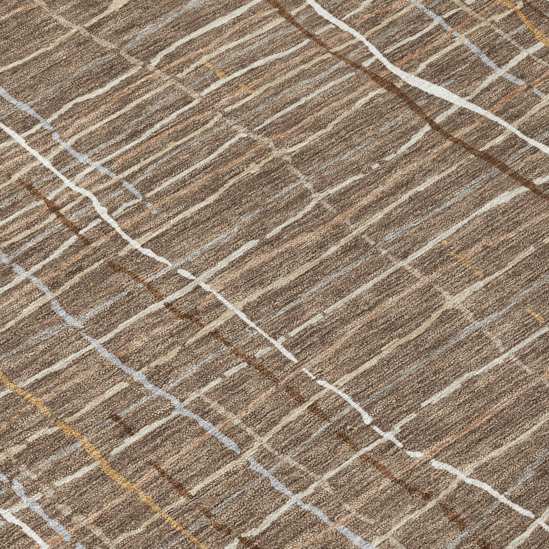 Calista Brown Washable Indoor-Outdoor Rug - , 5' x 7'6"
