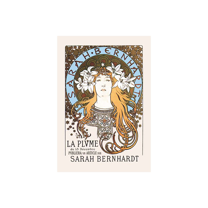 « sarah bernhardt » par alphonse mucha affiche rétro
