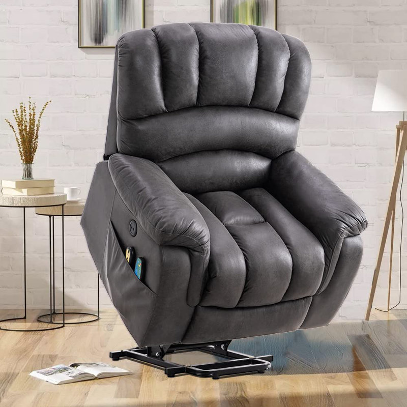 Fauteuil inclinable électrique Meetwarm, Microsuède brun