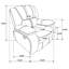 Fauteuil inclinable moderne avec accoudoirs moelleux et similicuir rouge