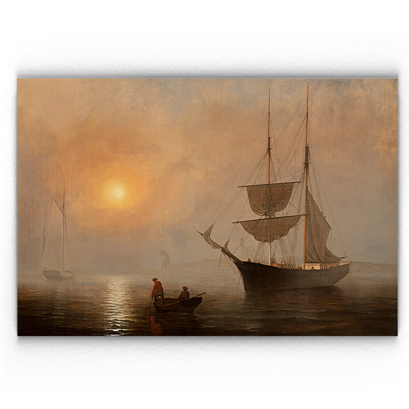 " Ship In Fog Gloucester Harbour ", 18" H x 27" W x 1.5" D