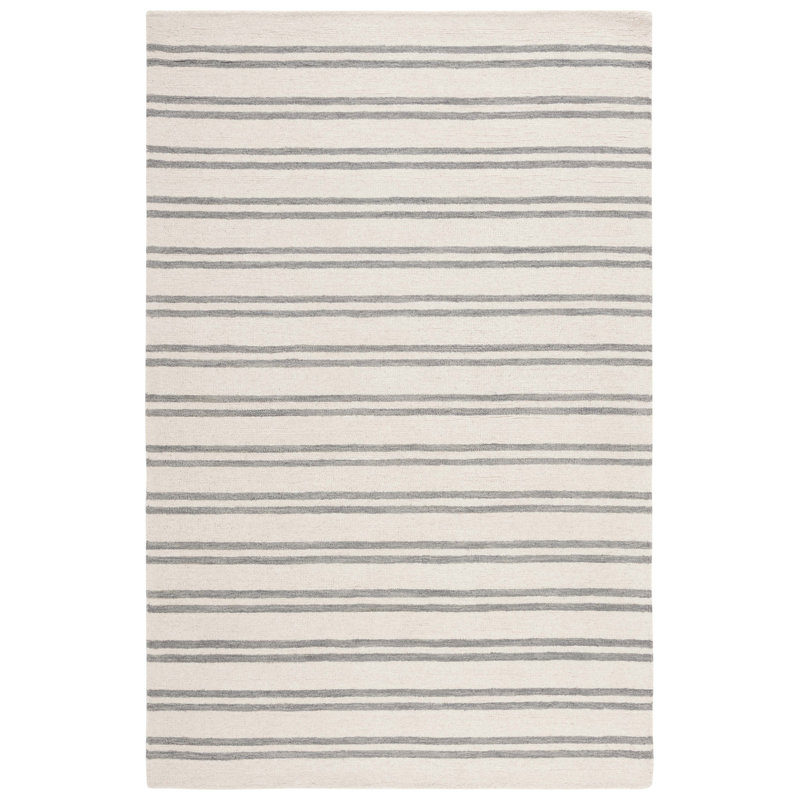 Tapis ivoire / gris touffeté à la main Lauren Ralph Lauren, Rectangle 6 pi x 9 pi