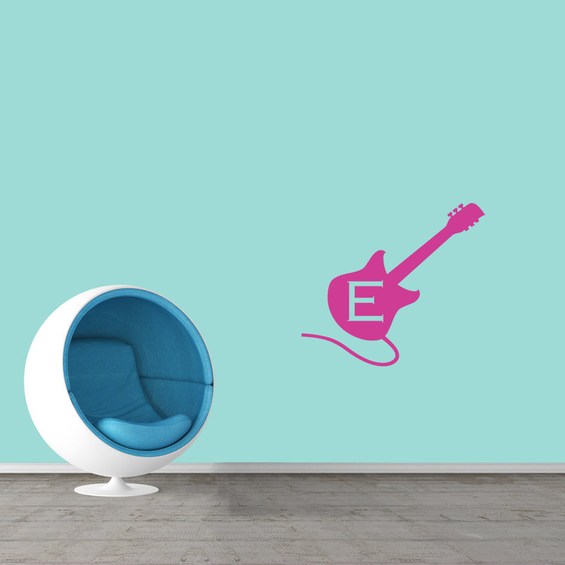 Adhésif décoratif guitare personnalisée, Oui, Rose vif