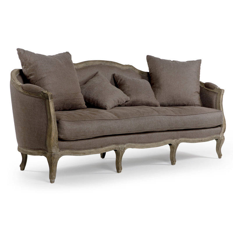 Gracia 85'' Upholstered Sofa, Aubergine Linen